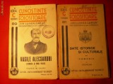 2 Brosuri din Colectia - CUNOSTINTE FOLOSITOARE 1936-39, Vasile Alecsandri