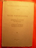 N IORGA - TEXTES POST BYZANTINS - 1939