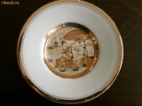 farfurie DECO (portelan placat cu aur)