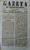 Gazeta de Transilvania , Brasov , nr. 23 , 22 martie , 1843