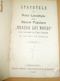 Statutele Bancei Populare ,,Brazda lui Novac&amp;quot; Targoviste