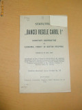 Statut Banca ,,REGELE CAROL I&amp;quot; Bucuresti 1913