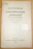 Statut Soc. Imprumut ,,SPERANTA&amp;quot; Dorohoiu 1903