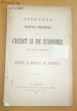 Statut Soc. Credit ,,SPERANTA&amp;quot; Bucuresci 1894