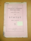 Statut Soc. Functionarilor Priamariei Bucuresti 1904