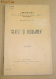 Statut Soc. ,,MUNCA&amp;quot; Bucuresti 1911