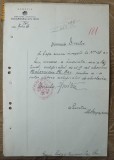 Document cu antet; Gimnaziul Alexandru cel Bun, Iasi, adresa semnata de director, 1922