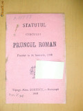 Statut Cercul ,,PRUNCUL ROMAN Buc. 1908