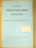 Statut Soc. Economii ,,PREVEDEREA&amp;quot; Buc. 1910