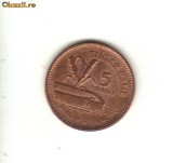 bnk mnd Guyana 5 dolari 2005 unc