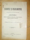 Statut Soc. intreprinderi ,,VULTURUL&amp;quot; Iasi 1909