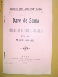 Dare de seama spital copii ,,CARITATEA &amp;quot; Iasi 1907