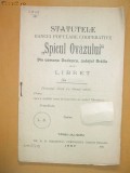 Statut Banca ,,SPICUL OVAZULUI&amp;quot; Tg Jiu 1907