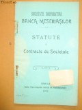 Statut Soc. ,,BANCA MESERIASILOR&amp;quot; Braila 1908