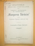 Statutele Bancei,,ALUNGAREA SARACIEI&amp;quot; Giurgiu 1912