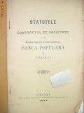 Statut ,,BANCA POPULARA&amp;quot; Galati 1908