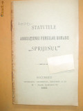 Statut Asoc. femeilor romane ,,SPRIJINUL&amp;quot; Buc. 1902