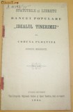 Statut Banca ,,IDEALUL TINERIMEI&amp;quot; T. Severin 1905
