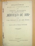 Statut Banca ,,BERTESTI DE JOS&amp;quot; Giurgiu 1912