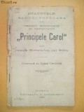 Statut Banca ,,PRINCIPELE CAROL&amp;quot; Giurgiu 1912