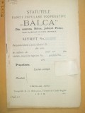 Statut Banca ,,BALCA&amp;quot; Putna Tg Jiu 1910