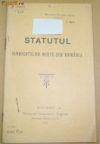 Statut-Sindicatele Mixte in Romania-1911