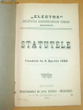 Statut Soc. electricieni ,,ELECTRA&amp;quot; Buc. 1909