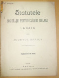 Statut Soc. cladiri scolare la sate Braila 1902