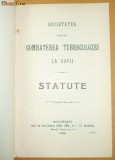 Statut Soc. combaterea tuberculozei Buc. 1908