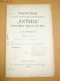 Statut Banca ,,Victoria&amp;quot; Tg Jiu 1907