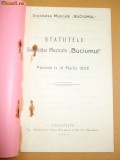 Statut Soc. muzicala ,,Buciumul&amp;quot; Targoviste 1909