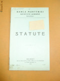 Statut Banca Munteniei Buc 1912