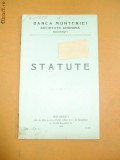 Statut Banca Munteniei Buc 1912