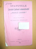 Statut Cerc cultural ,,V. Lascar&amp;quot; Braila 1904