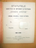 Statut Soc. imprumut ,,Isvorul avutiei&amp;quot; Buc. 1902