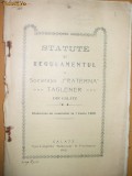 Statut Soc. ,,Fraterna Taglener&amp;quot; Galati 1910