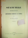 Statut Sindicat angrosisti coloniale Galati 1909