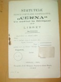 Statut Banca ,,Cerna&amp;quot; Targujiu-Gorj 1909