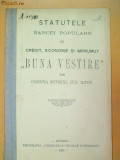 Statut Banca,, Buna Vestire&amp;quot; Ilfov, Giurgiu 1905