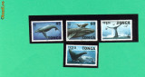 ST-49=WWF 1996 TONGA-Balena cu cocoase-viata marina-serie de 4 timbre pesti **, Nestampilat