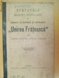Statut Banca ,,Unirea Frateasca&amp;quot; Dorohoi Giurgiu 1907