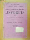 Statute Banca ,,Isvorul&amp;quot; Dambovita Giurgiu 1908