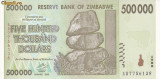 Bancnota Zimbabwe 500.000 Dolari 2008 - P76 UNC