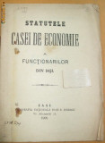 Statut Casa economie functionari Iasi 1909
