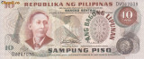 Bancnota Filipine 10 Piso (1970) - P154 UNC