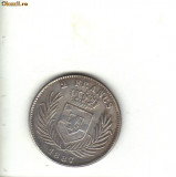 Bnk mnd Congo belgian 2 franci 1887 REPLICA , cupru argintat, Africa