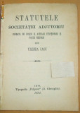 Statut Soc. ajutor functionari militari Iasi 1891