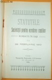 Statut Soc. ocrotirea copiilor Iasi 1910