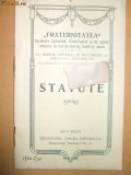 Statute Soc. ajutor deces, boala ,,Fraternitatea&amp;quot; Buc. 1911