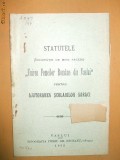 Statut Soc. Binefacere ,,Unirea fem. romane&amp;quot; Vaslui 1909